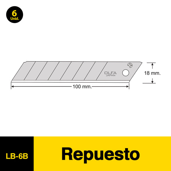 REPUESTO CUCHILLO GRANDE LB6B 6 UN (6852009951440)