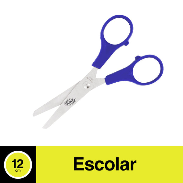 TIJERA ESCOLAR 5 PULGADA 13 CM MANGO AZUL (6852119036112)