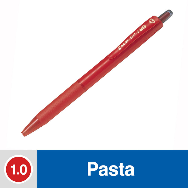 Lápiz Pasta 1.0 mm Punta Media Rojo Bp1