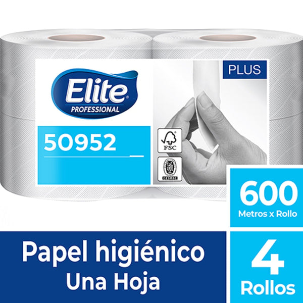 PAPEL HIGIENICO JUMBO HOJA SIMPLE 600 MT 4 ROLLOS (6851951132880)