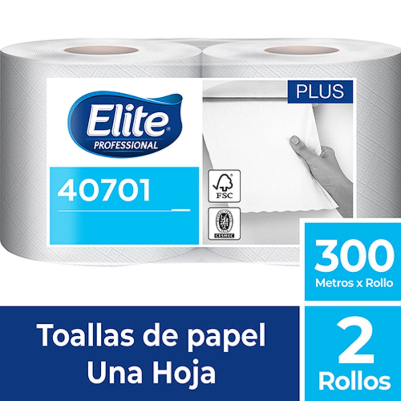 TOALLA PAPEL JUMBO HOJA SIMPLE 300 MT 2 ROLLOS (6851969122512)