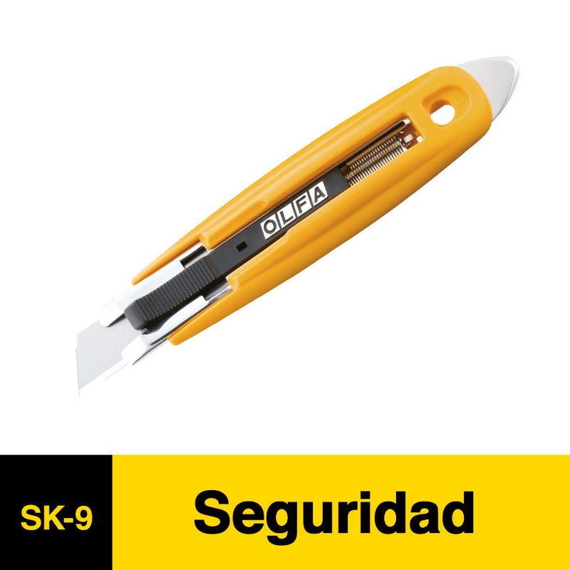 CUCHILLO DE SEGURIDAD AUTO RETRACTIL Y CORTADOR DE CINTA SK9 (6852129947856)