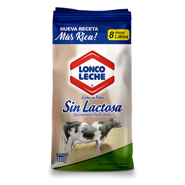 Leche En Polvo Entera Sin Lactosa Bolsa 800 Gr