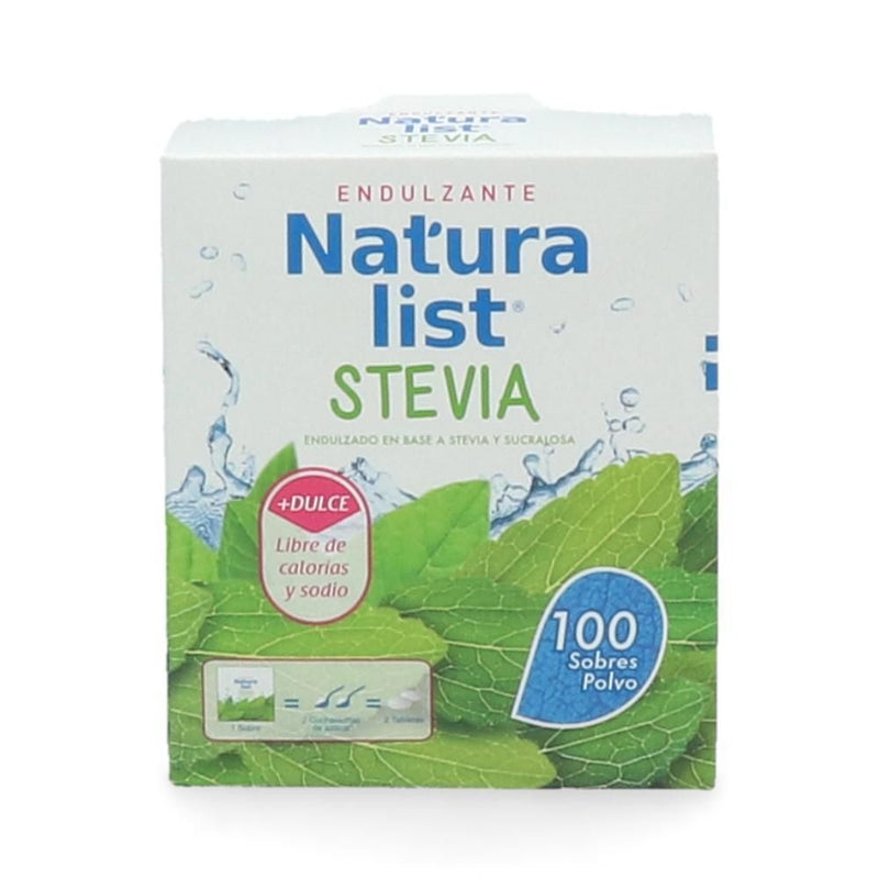 ENDULZANTE EN POLVO STEVIA 100 SOBRES (6852058710224)