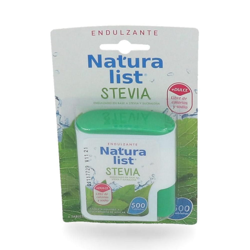 ENDULZANTE EN TABLETAS STEVIA 500 UN CON DOSIFICADOR (6852058349776)