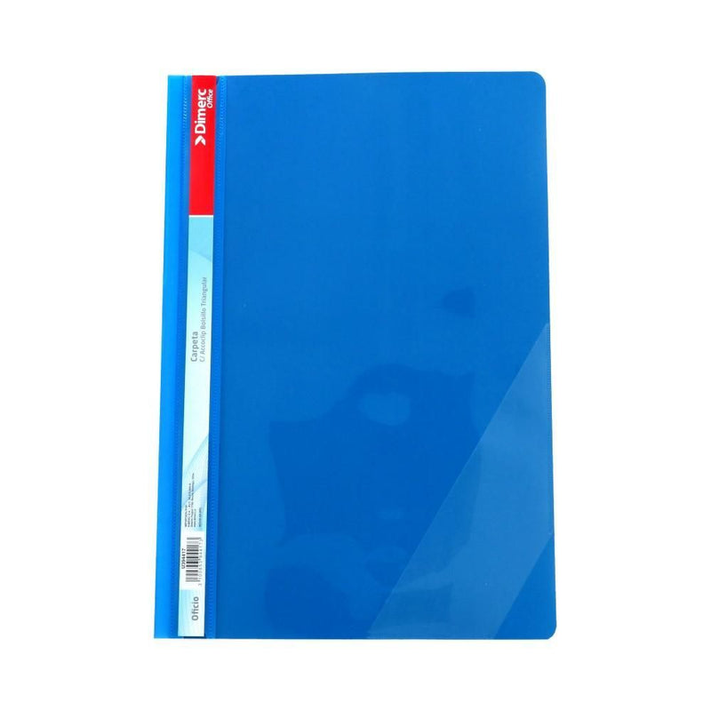 CARPETA VINIL CON ACCO CLIP Y BOLSILLO OFICIO AZUL (6852042162384)