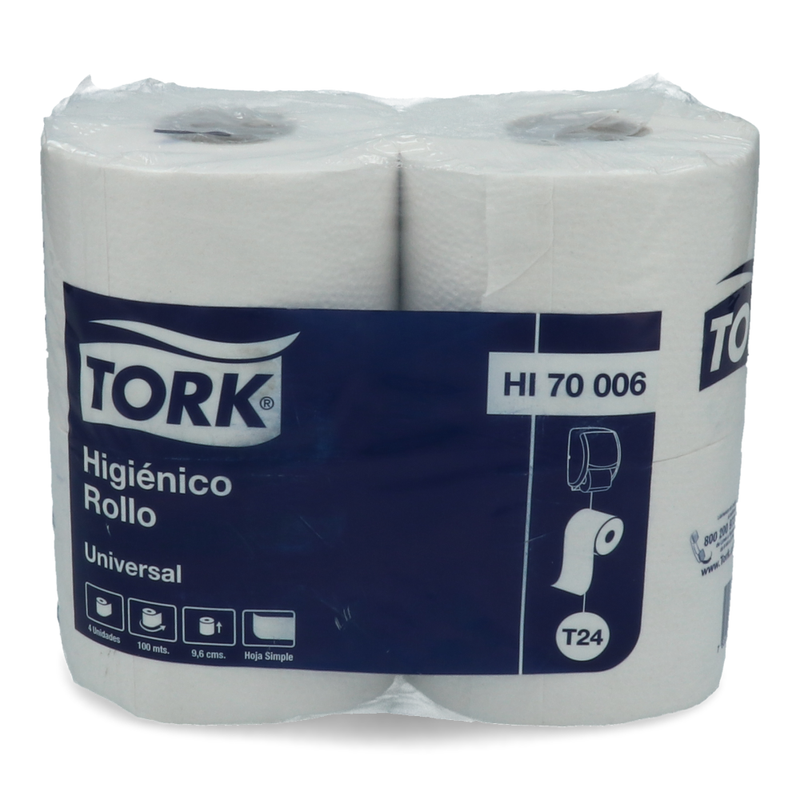 PAPEL HIGIENICO HOJA SIMPLE 100 MT 4 ROLLOS (6851951755472)