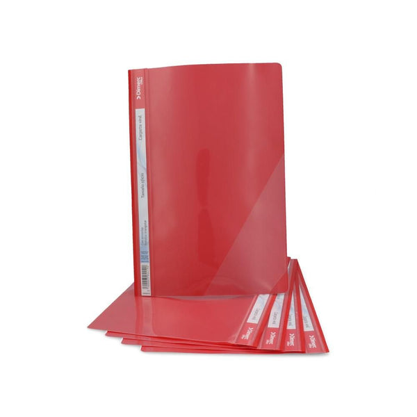 Carpeta Vinil Con Acco Clip Y Bolsillo Oficio Rojo