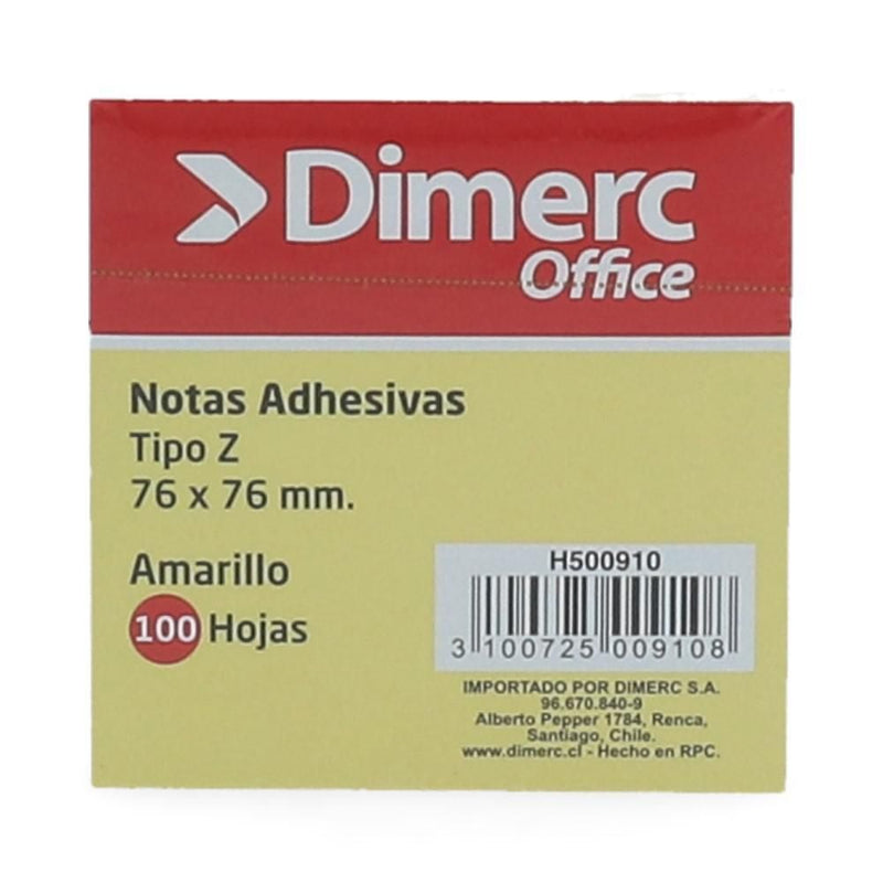 NOTA ADHESIVA 1 UN X 100 HOJAS 7.6 X 7.6 CM POP-UP ZR 330 BLOCK (6851940516048)