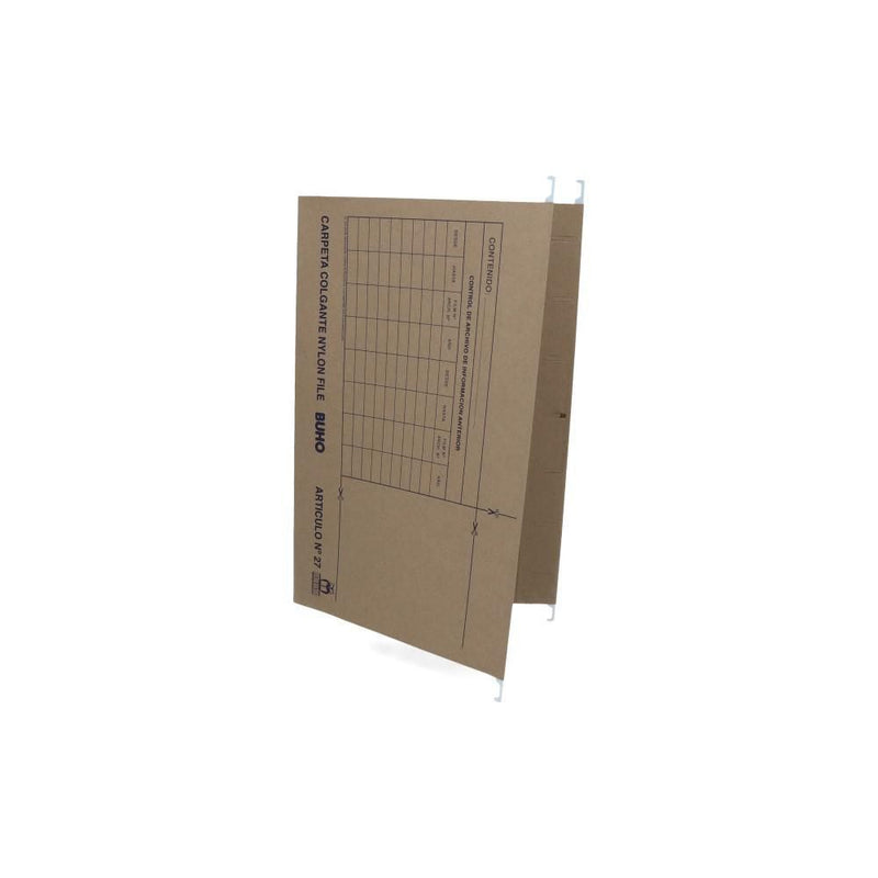 CARPETA COLGANTE FLEJE METAL PLASTICO KRAFT N27 (6851992715472)