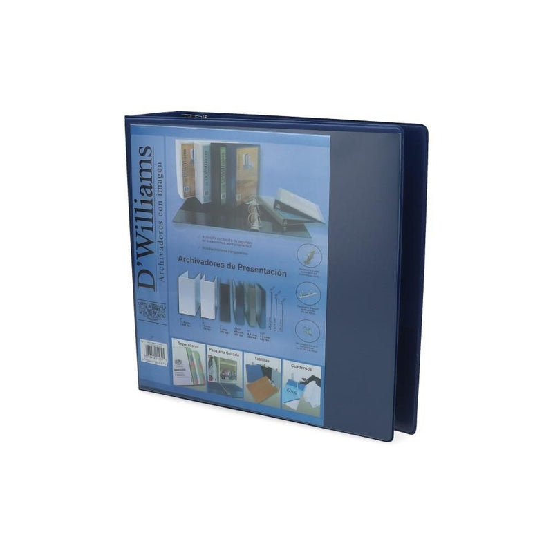 ARCHIVADOR CATALOGO CARTA 3 AROS 2.0 AZUL (6851979182288)