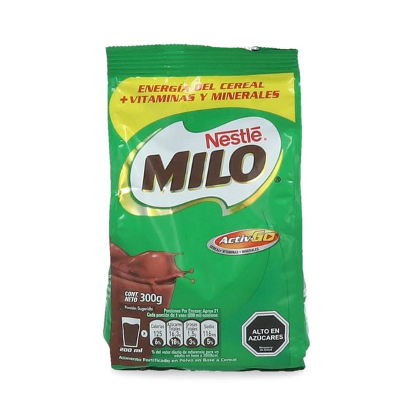 SABORIZANTE PARA LECHE SABOR CHOCOLATE BOLSA 300 GR MILO (6852073193680)