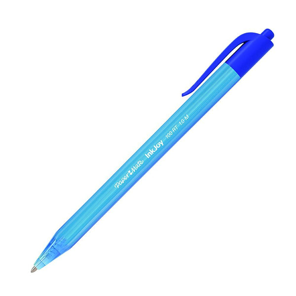 Lápiz Pasta 1.0 Mm Punta Media Azul Retráctil Cristal Inkjoy