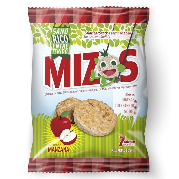 Galleta Arroz Integral 20 Gr Manzana Mini